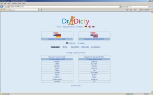Screenshot DrDicty.com iz 2010.
